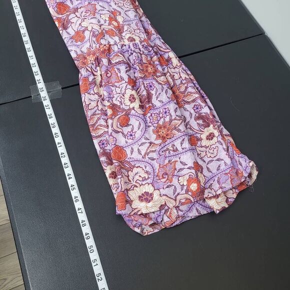 Knox Rose Womens Tiered Midi Dress Size Small Purple Floral Cottagecore Boho NWT - Picture 8 of 8
